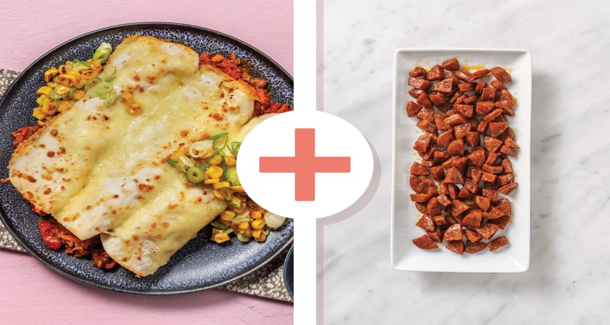 Mexican Beef Chorizo Enchiladas Recipe HelloFresh mexican-beef-chorizo-enchiladas-recipe-hellofresh