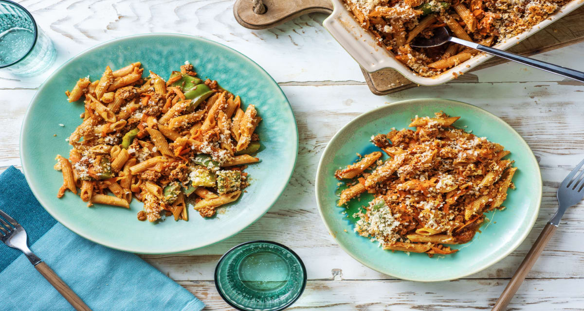 Beef Pasta Bake with a Cheesy Crumb Recipe HelloFresh