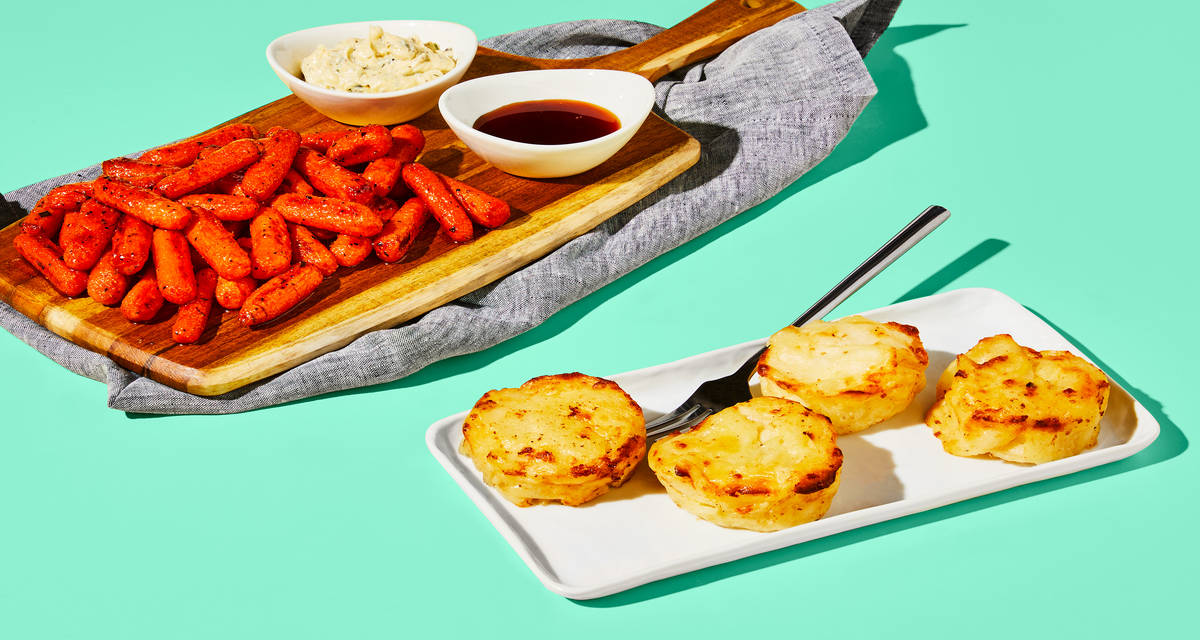 Mike’s Hot Honey Carrots with Potatoes au Gratin Add these sides for more mealtime flavor. | 4 Servings