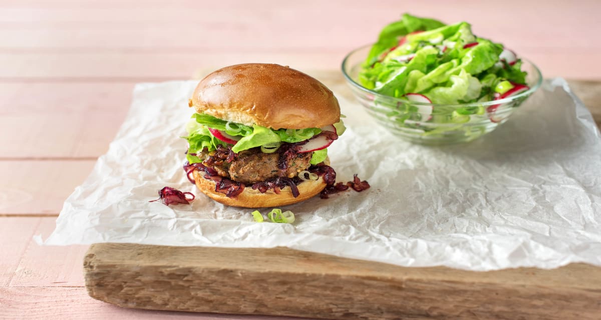 Minted Lamb & Fetta Burger Recipe HelloFresh
