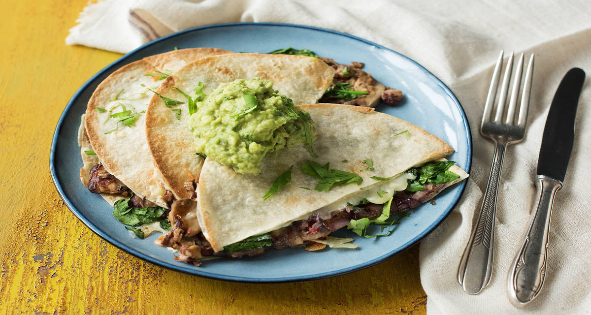 Mushroom & Caramelised Onion Quesadilla Recipe HelloFresh