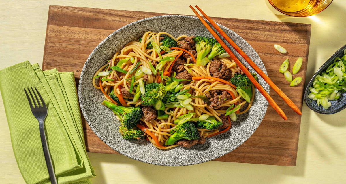 Sesame Beef and Broccoli Noodles Recipe HelloFresh