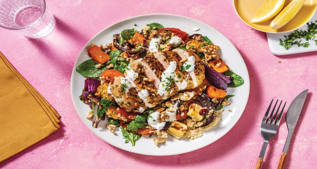 Moroccan Style Pork Roast Veggie Couscous Recipe Hellofresh