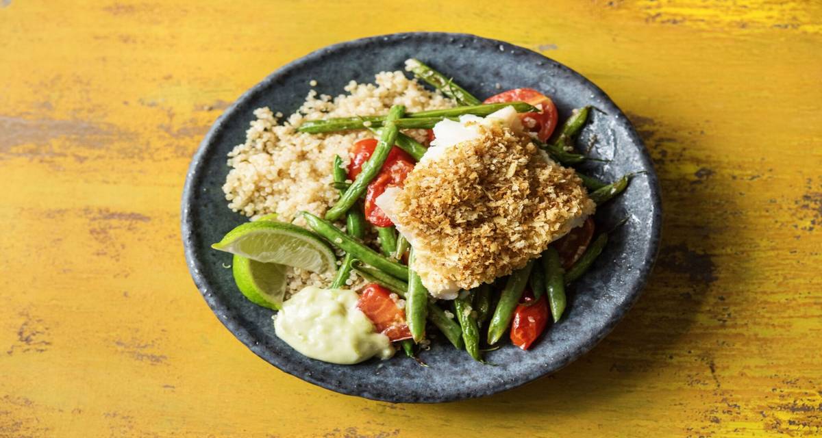 Spinach Keto Baked Cod Recipes Panko-Crusted Cod Recipe HelloFresh