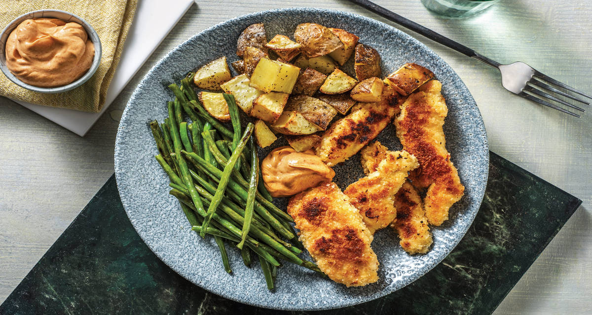 Parmesan Crumbed Chicken Strips Recipe HelloFresh
