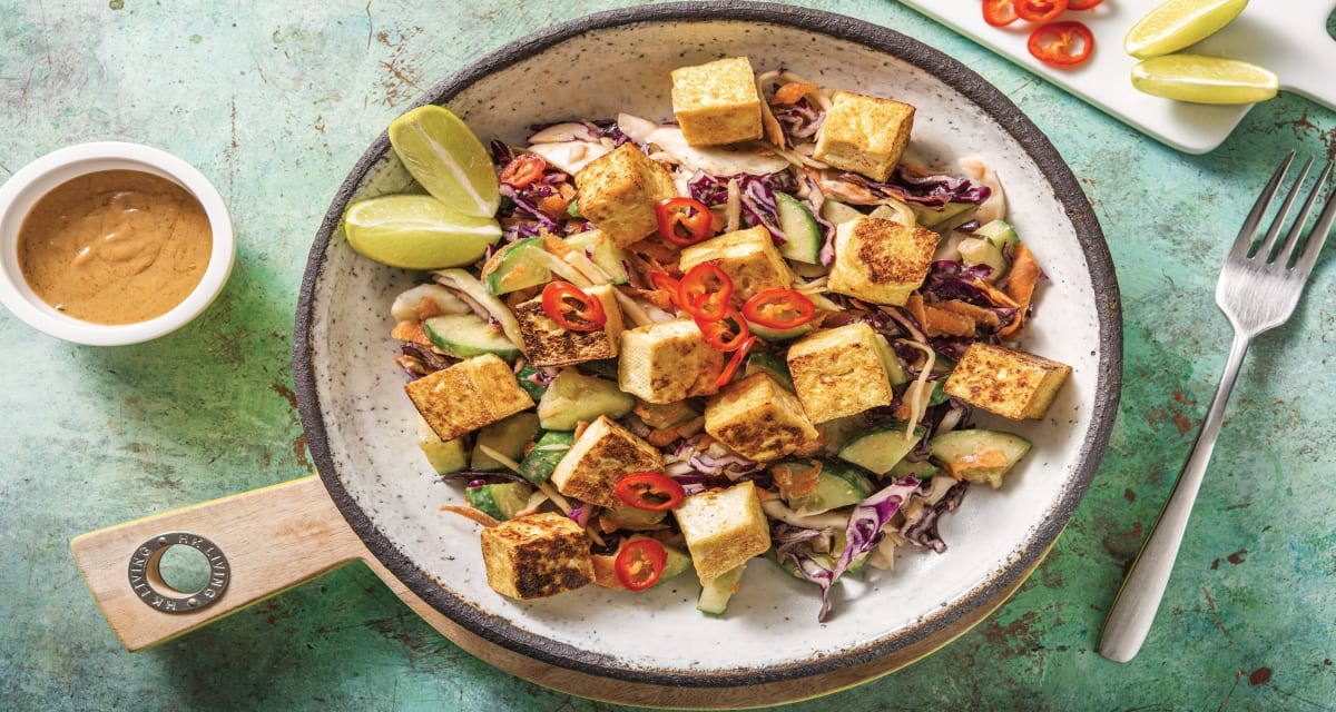 Peanut & Kaffir Lime Tofu Salad Recipe HelloFresh