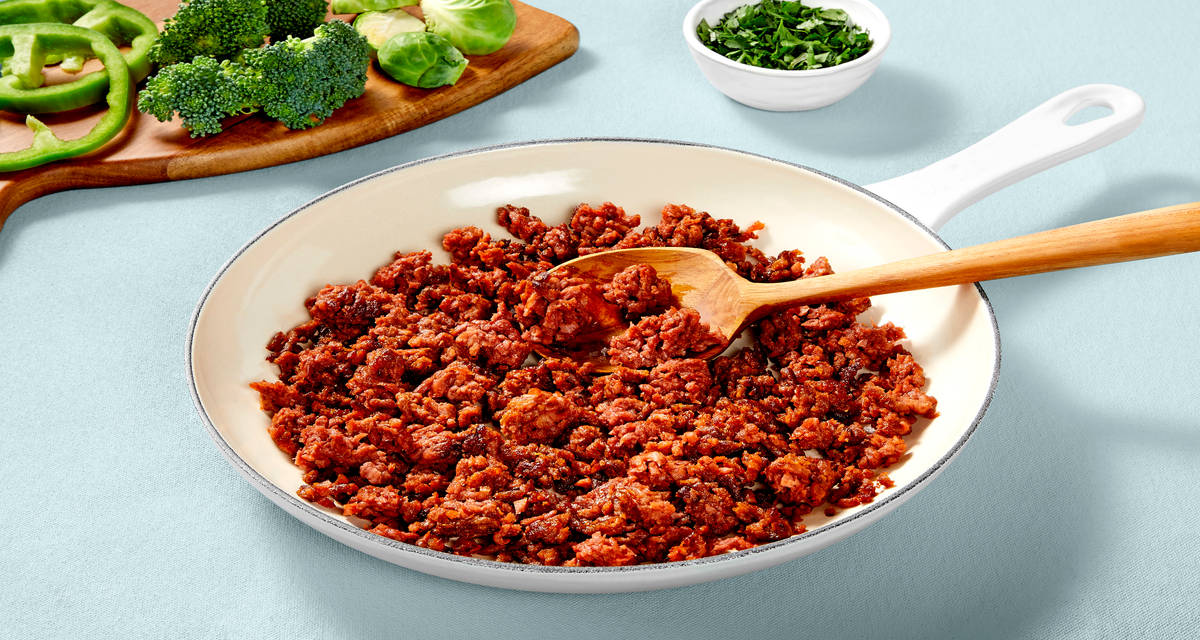Plant-Based Ground Protein Protein that tastes like meat (without the meat). | 9 oz