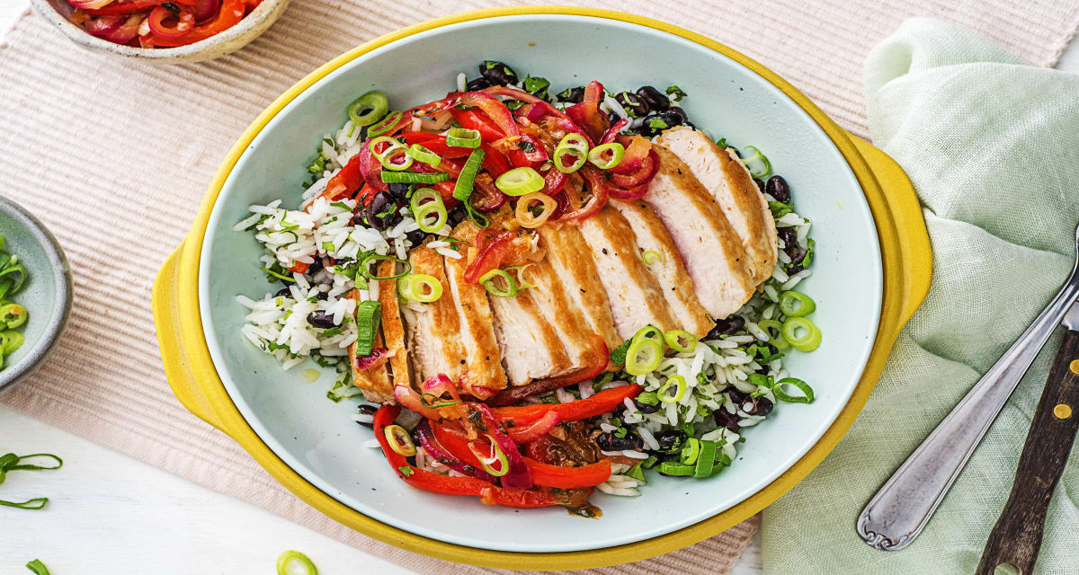 Pork al Mojo with Cuban Rice and Black Beans-image