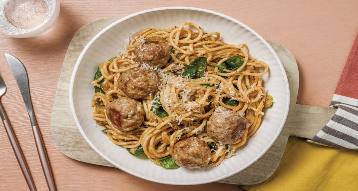 Pork Meatball Spaghetti Recipe HelloFresh