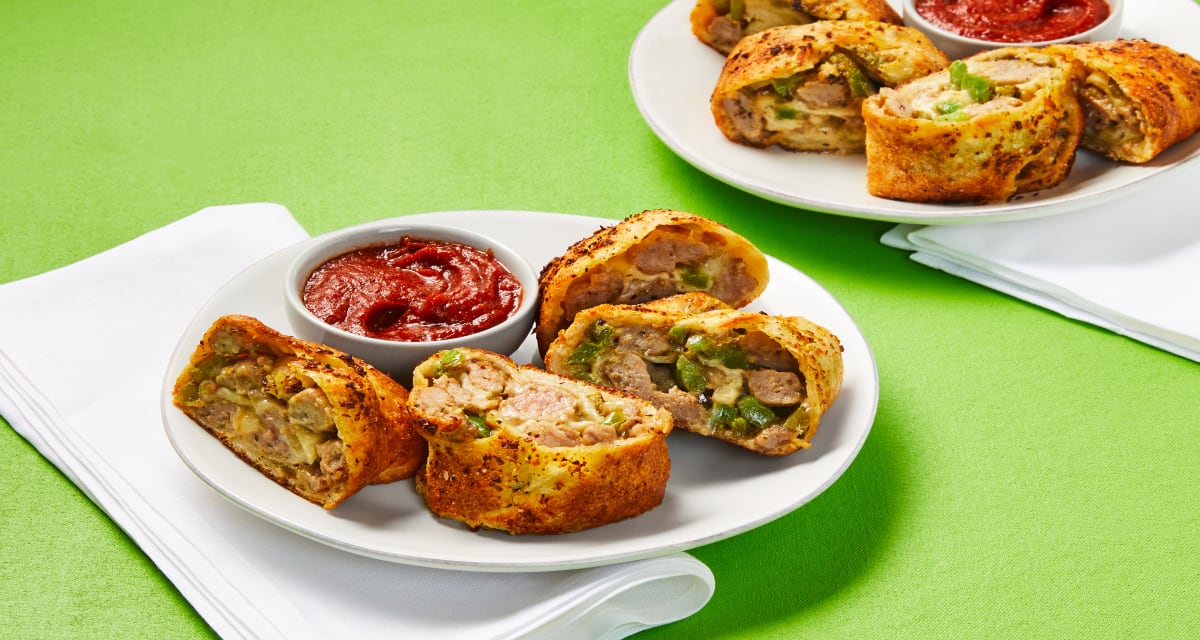 Pork Sausage & Pepper Stromboli with Mozzarella & Marinara Sauce-image