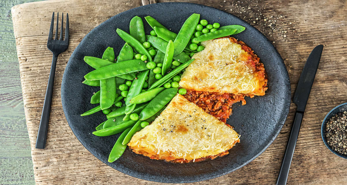 Pork Shepherd's Pie with Mangetout and Peas-image