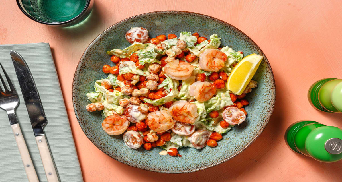 Prawn Caesar Salad mit gerösteten Kichererbsen-image