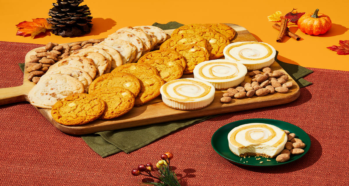 Pumpkin Spice & Everything Nice Dessert Board Cheesecake, Cookie Dough & Snackable Almonds