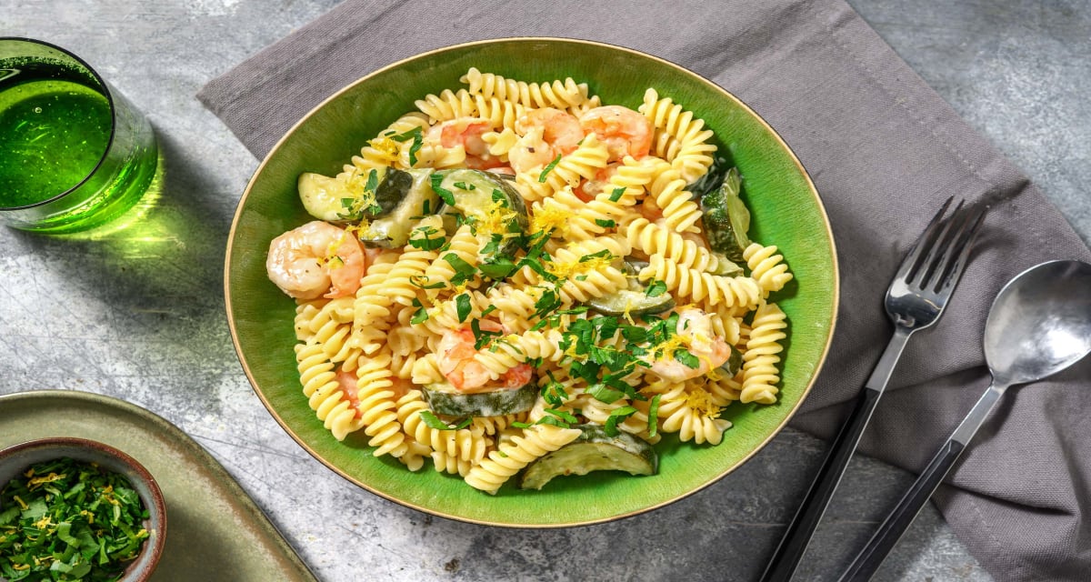 Quick Creamy Double Prawn Fusilli Recipe | HelloFresh