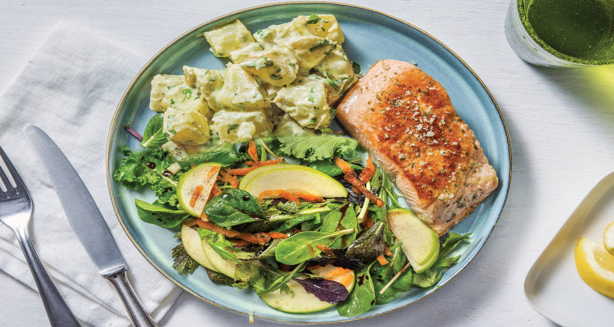 Herby Salmon Dill-Parsley Potatoes Recipe HelloFresh
