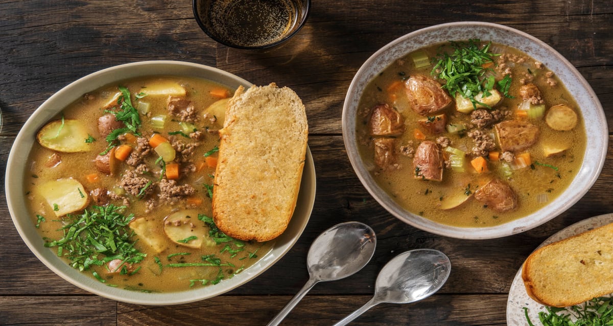 Quick Irish Stew with Herb Garlic Crostini-image
