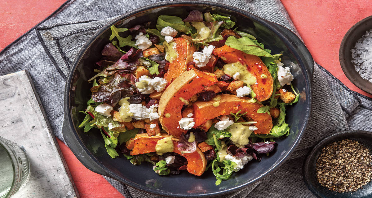 Roast Pumpkin & Goats Cheese Salad Recipe HelloFresh