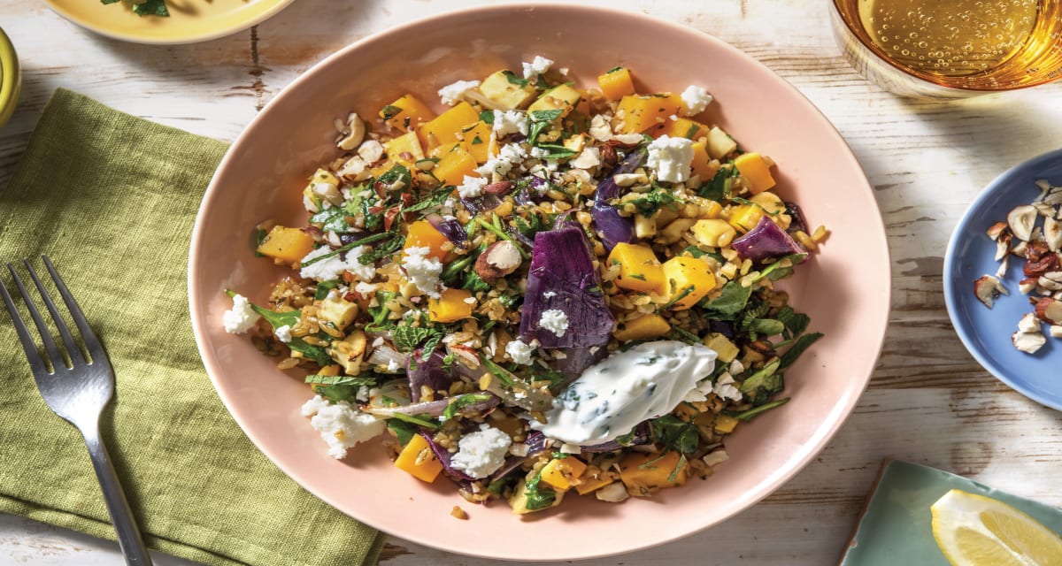 Roast Pumpkin & Parsnip Freekeh Salad Recipe | HelloFresh