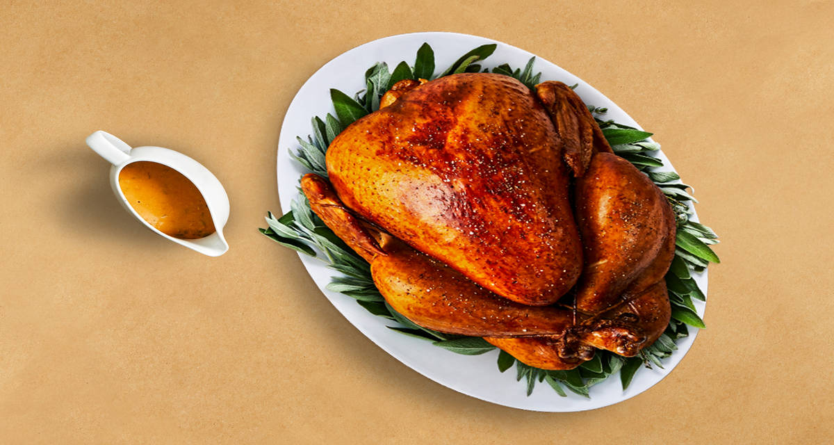 Roast Turkey & Classic Gravy with a Garlic Herb Butter Rub