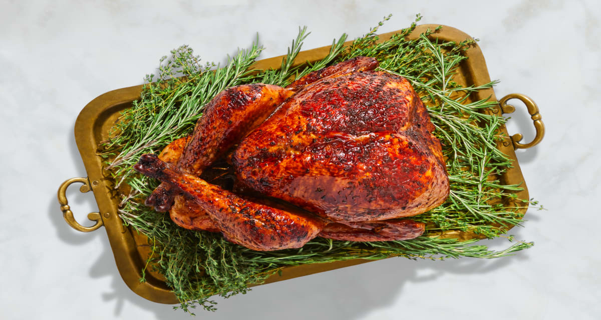 Roast Turkey With Herb Butter & Garlic-image