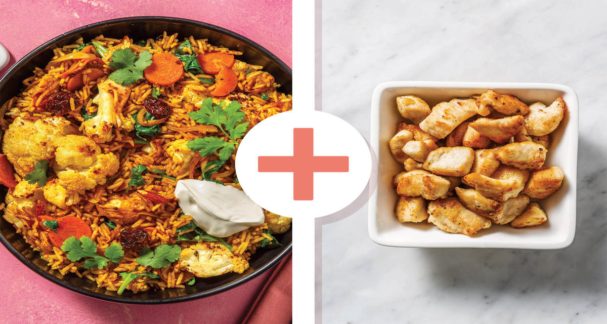 Roast Cauliflower & Chicken Bengali Biryani Recipe HelloFresh