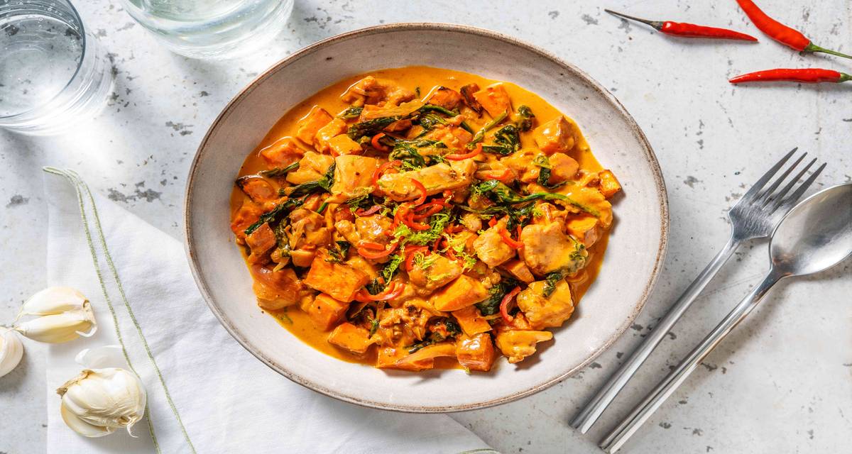 Roasted Sweet Potato and Ginger Garlic Chicken Stew Recipe HelloFresh