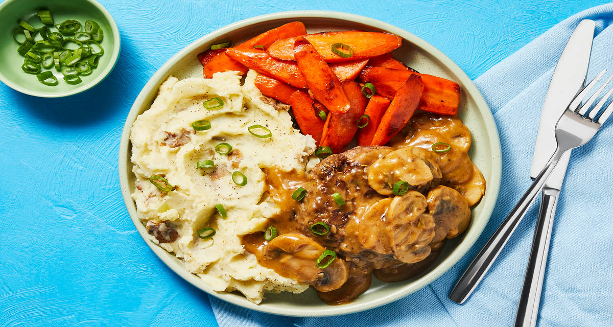 Salisbury Steak with Mushroom Gravy Recipe HelloFresh