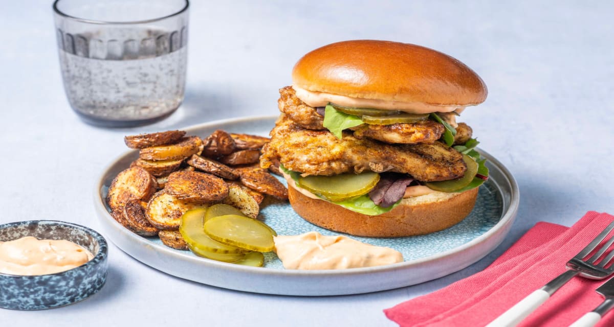 Smoky Chipotle Chicken Sandos with Mini Potato Coins-image