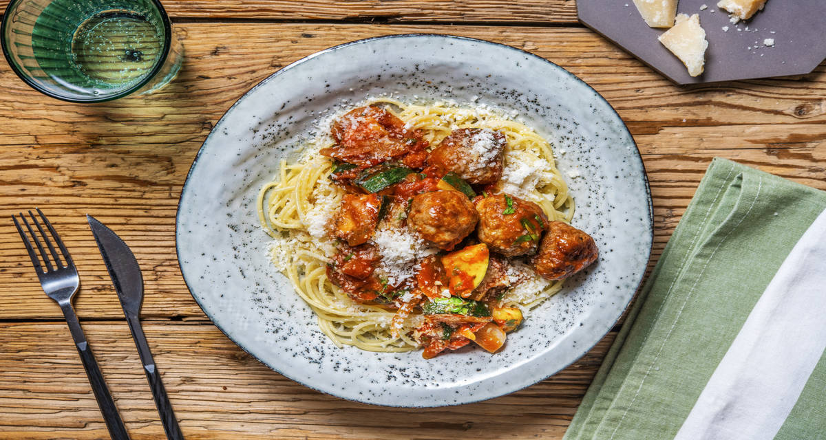 Spaghetti Sausage Meatballs Recipe HelloFresh