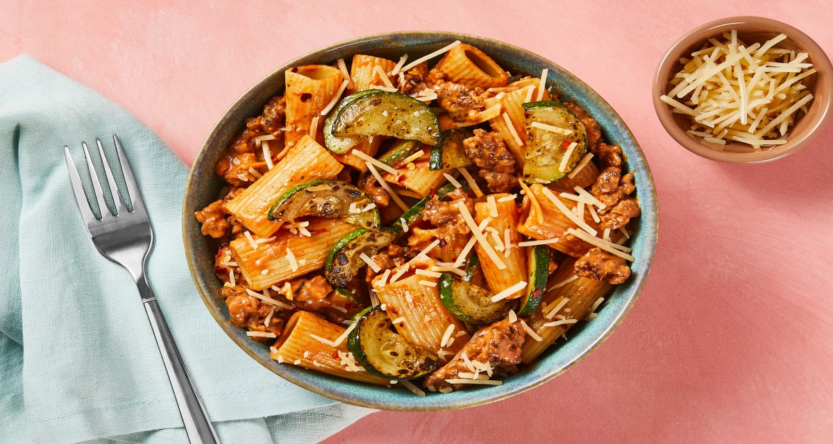 Sausage Rigatoni Rosa with Zucchini & Parm-image