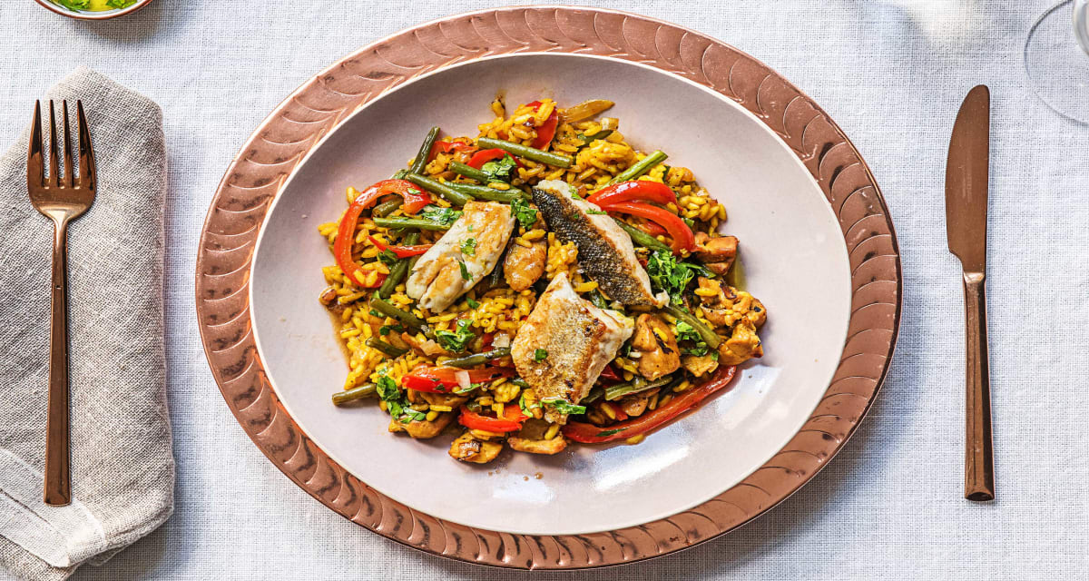 Paella with Sea Bream & Chicken Recipe | HelloFresh