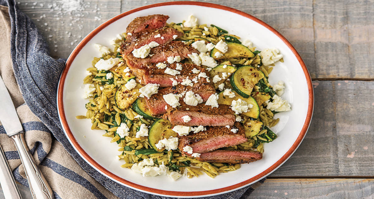 Beef Risoni with Greens and Fetta Recipe HelloFresh
