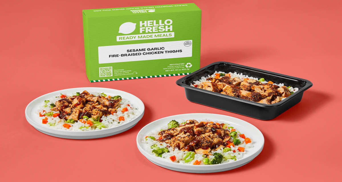 Sesame Garlic Fire-Braised Chicken Thighs 2 Servings | with Basmati Rice, Vegetables & Sesame Garlic Sauce