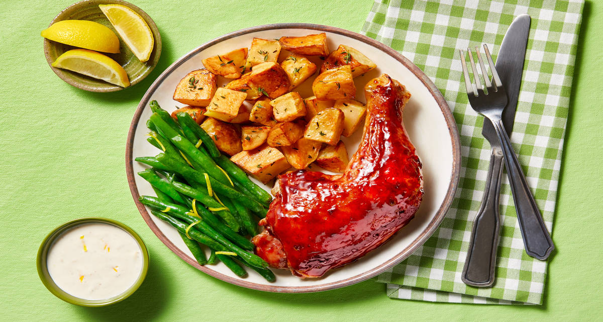 Sheet Pan Cherry-Glazed Chicken Legs All In One Pan