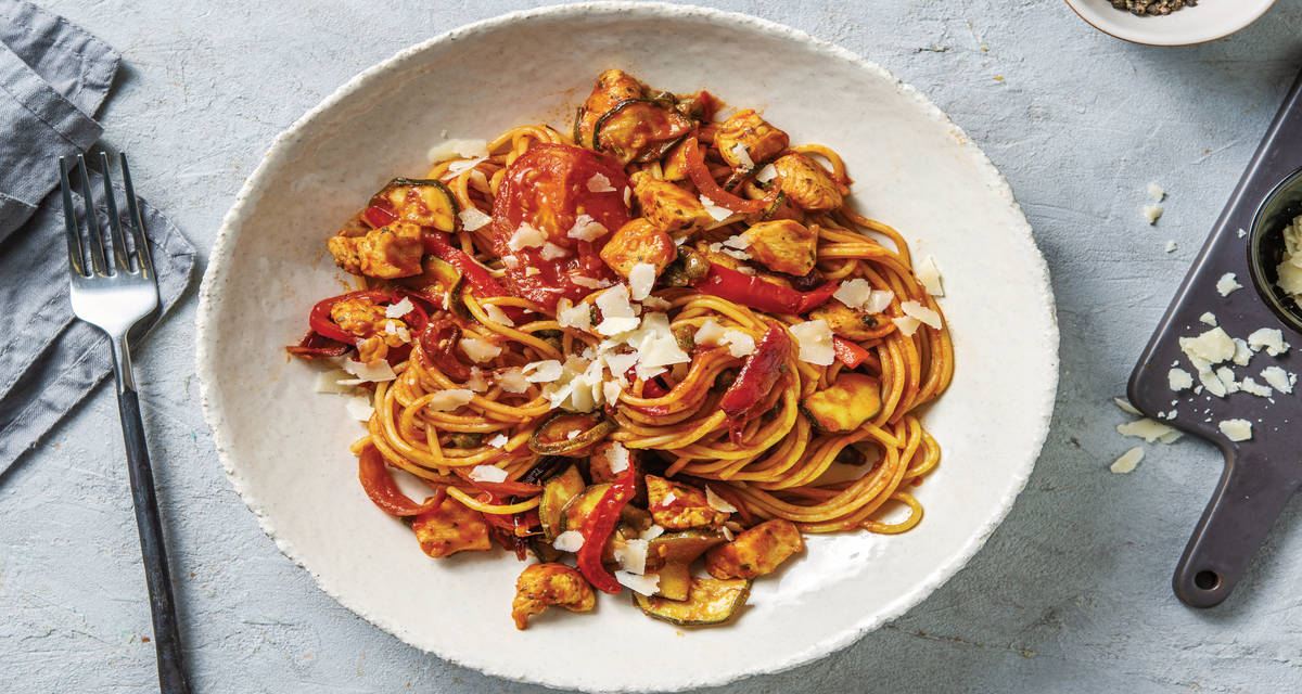 Hellofresh Spaghetti Sicilian Chicken Spaghetti Recipe | HelloFresh