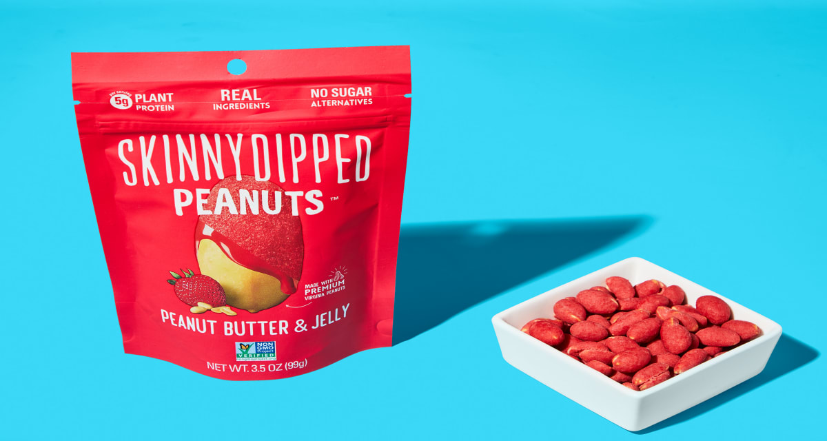 SkinnyDipped Peanut Butter & Jelly Peanuts Recipe HelloFresh