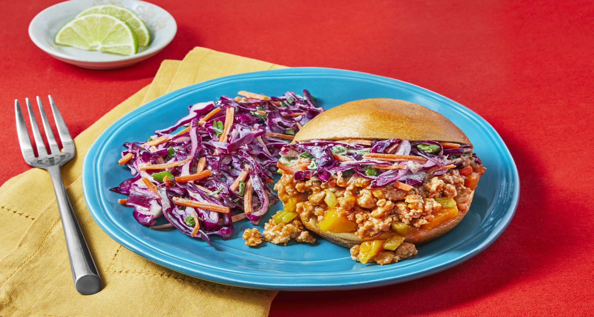 Sloppy Pork Joes served with Creamy Lime Slaw-image