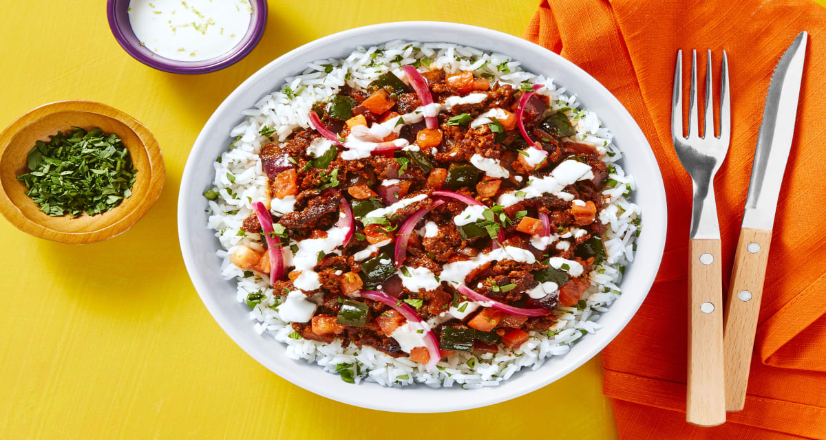 Southwest Plant-Based Protein over Rice Protein that tastes like meat (without the meat)-image