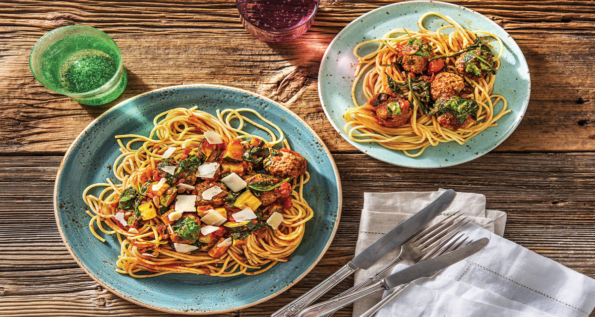 Spaghetti & Lamb Meatballs Recipe HelloFresh