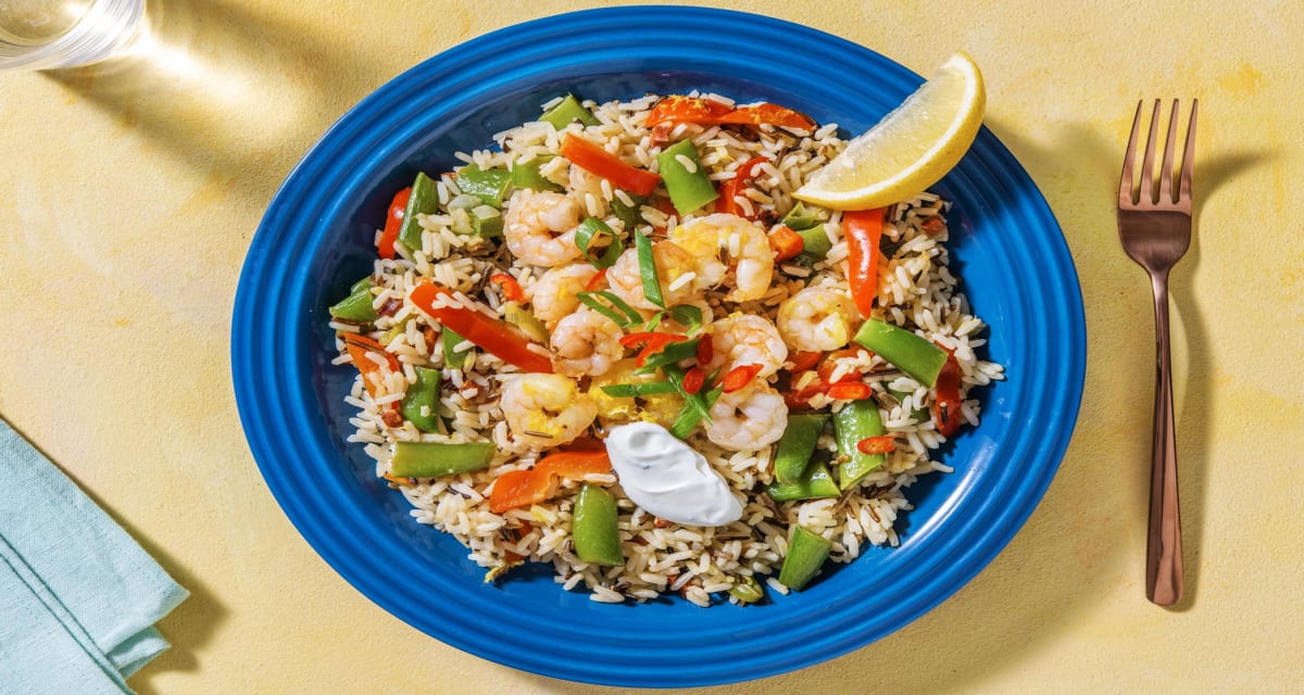 Spanischer Reis mit Chorizo und Garnelen Rezept | HelloFresh