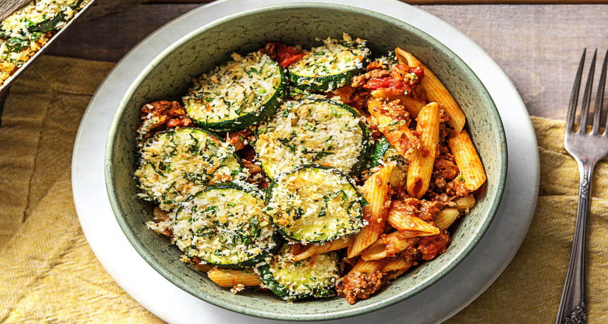 Lamb Moussaka Pasta Bake & Panko Recipe | HelloFresh