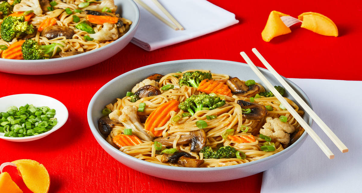 Spicy Szechuan Veggie Noodle Stir-Fry with Scallions