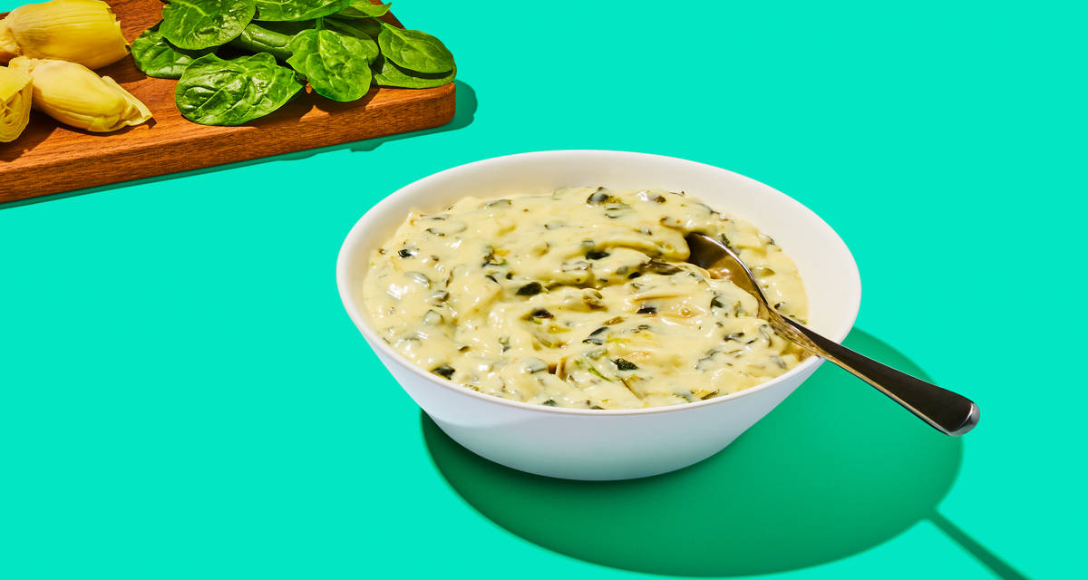 Spinach & Artichoke Dip Dip, dip, hooray! | 6-8 Servings