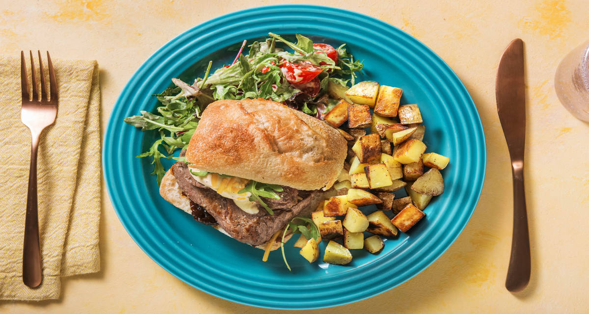Steak Sandwich with Fried Potatoes Recipe HelloFresh