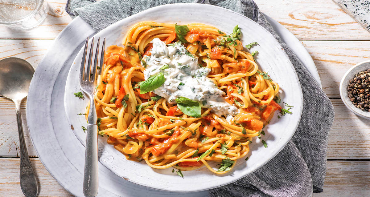 Stracciatella Linguine in Rosée Sauce Recipe HelloFresh
