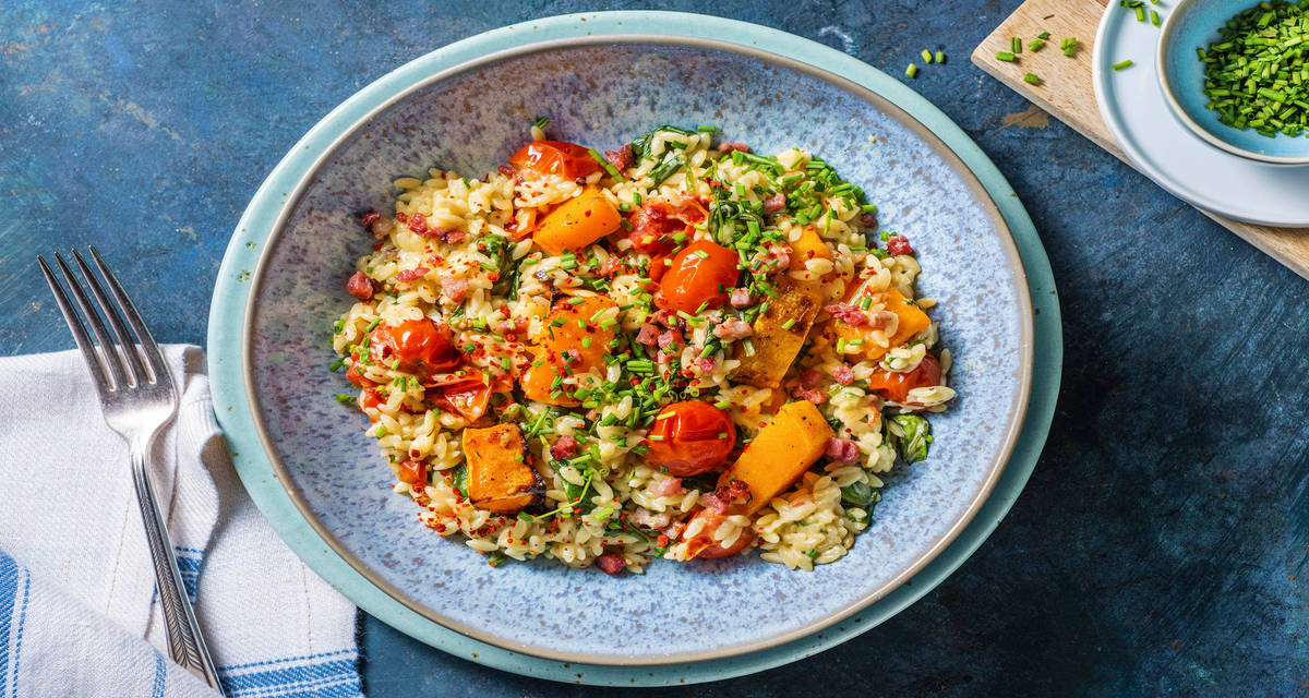 Sweet Potato Orzo with Pancetta Recipe HelloFresh