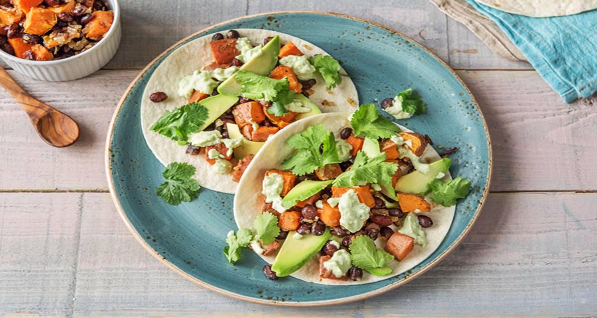 Sweet Potato and Black Bean Tacos Recipe HelloFresh
