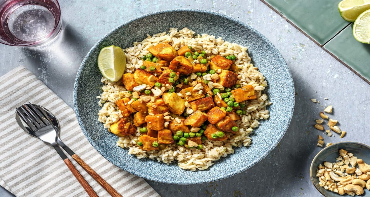 Sweet Potato Curry with Paneer, Peas and Nutty Brown Rice | Recipe Cart