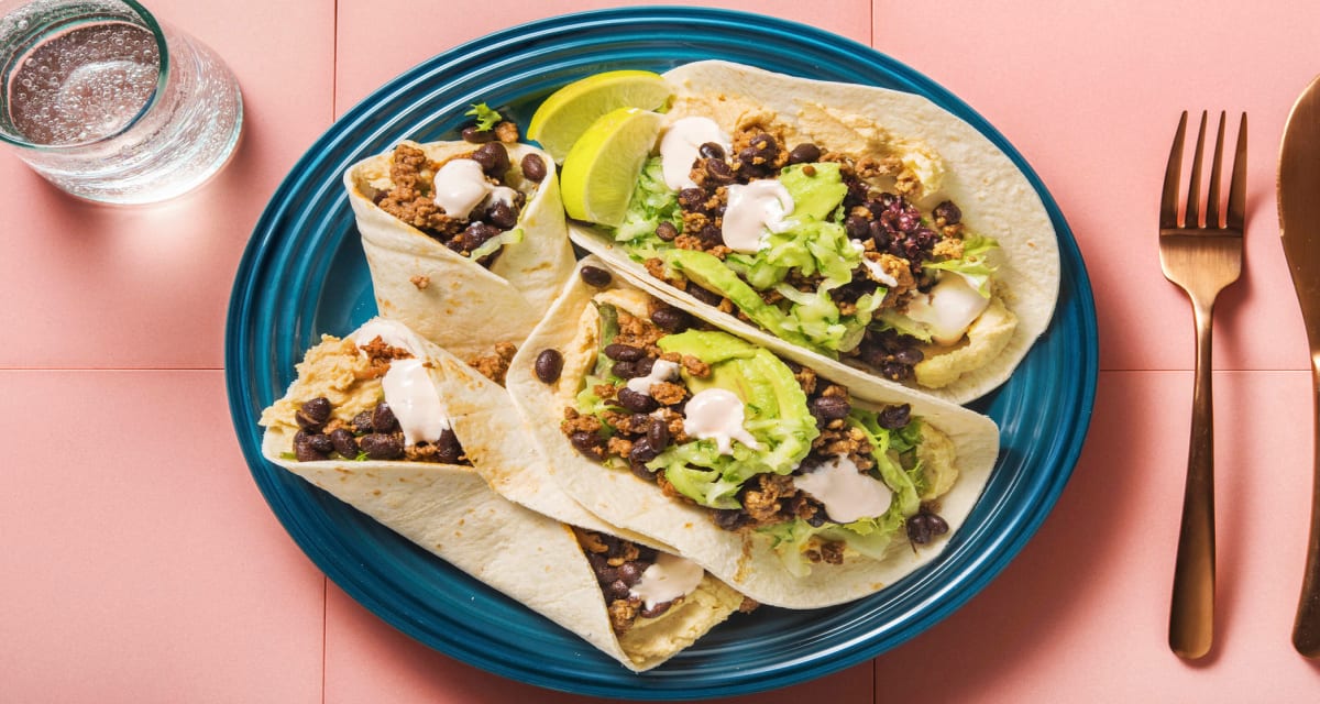 Tacos mit Hackfleisch und Hummus Rezept | HelloFresh
