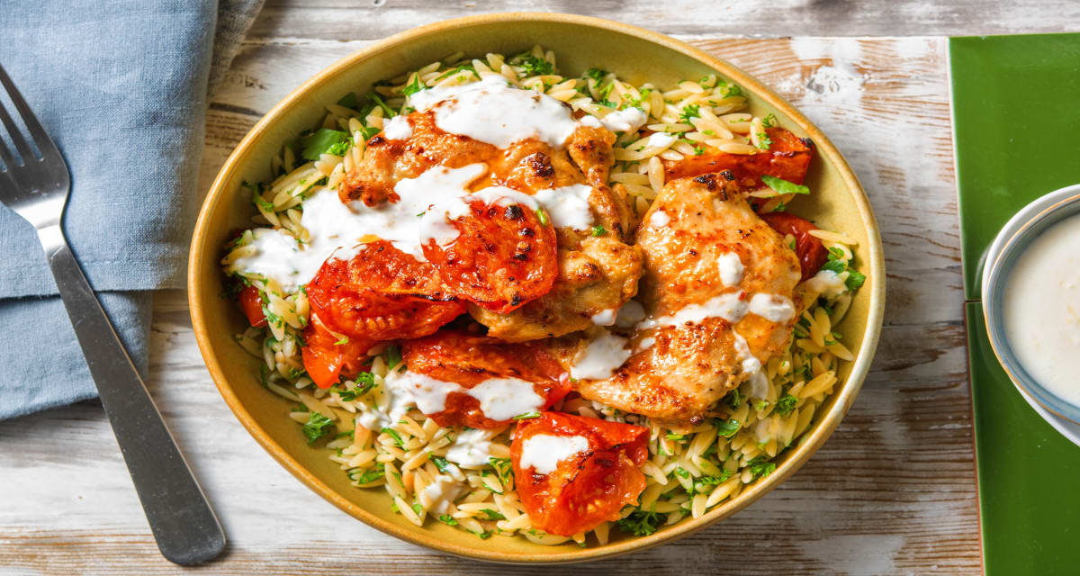 Chicken Thighs Orzo with tomatoes Recipe HelloFresh